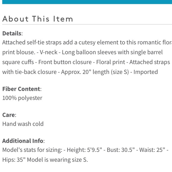 Floral Ballon Sleeve Blouse - Picture 7 of 8